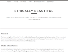 Tablet Screenshot of ethicallybeautifulfashion.com